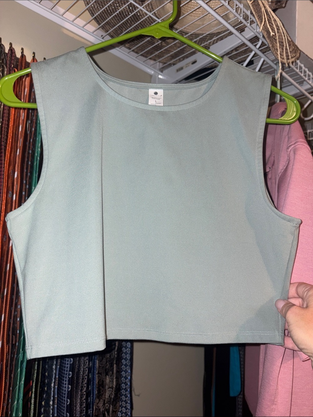 Yogalicious Sage Green Cropped Tank
